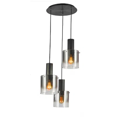 Artcraft Henley 19 3/4" Wide Satin Black Multi-light Pendant