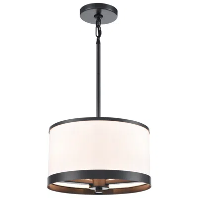 Artcraft High Street 12" Wide Black Drum Mini Chandelier