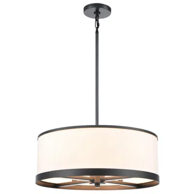 Artcraft High Street 18" Wide Black Drum Chandelier