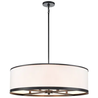Artcraft High Street 30" Wide Black Drum Chandelier