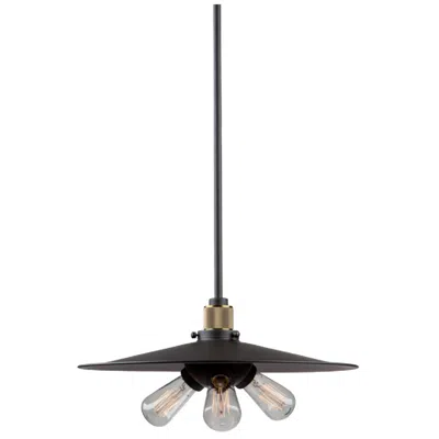 Artcraft Jersey 18" Wide Vintage Brass 3-light Pendant