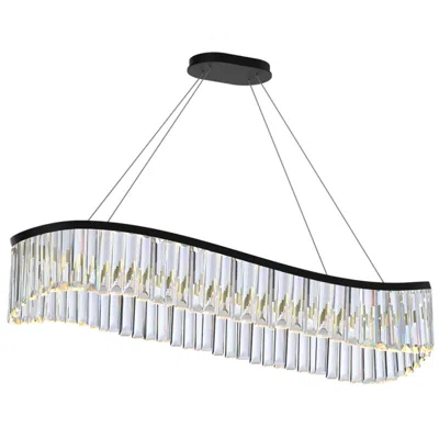 Artcraft Jules 45" Wide Black Led Island Chandelier