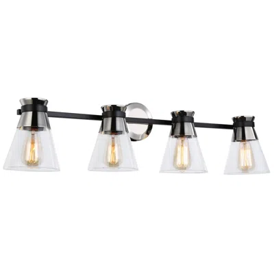 Artcraft Katana 36" Wide Black And Nickel 4-light Vanity Bath Light