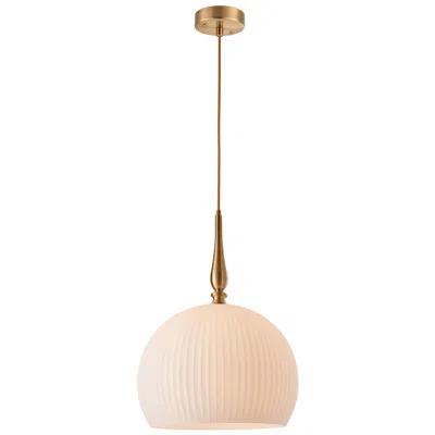 Artcraft Kate 10" Wide Brushed Brass, White Pendant