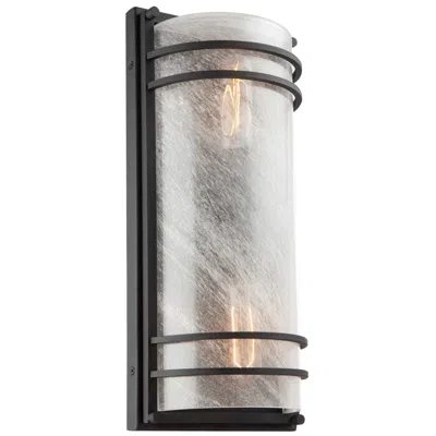 Artcraft Keswick 16 1/4"h Black 2-light Outdoor Wall Light