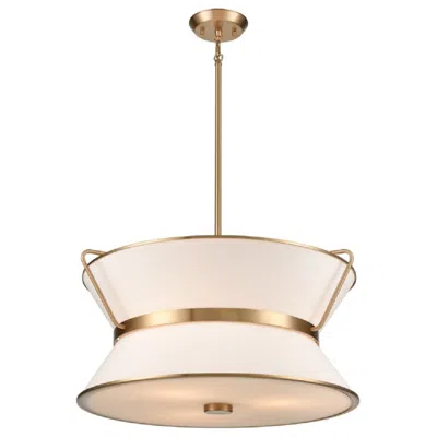 Artcraft Layla 9" Wide Brushed Brass Chandelier