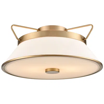 Artcraft Layla 9" Wide Brushed Brass Semi-flush Mount