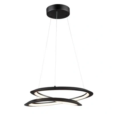 Artcraft Lighting 24w Led Pendant Black In Satin Black