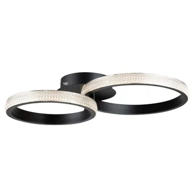 Artcraft Lighting 30w Led Flush Mount Black In Matte Black