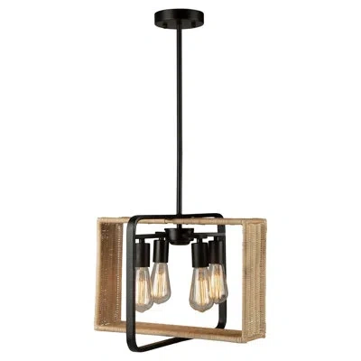Artcraft Lighting 4 Light Pendant Black
