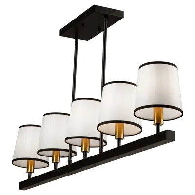 Artcraft Lighting 5 Light Island Black And Gold