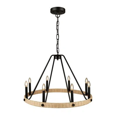 Artcraft Lighting 8 Light Chandelier Black