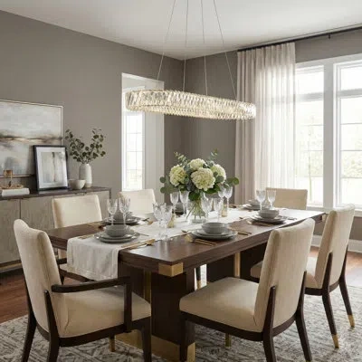 Artcraft Lighting Alya Linear Island Pendant - Polished Nickel In Neutral