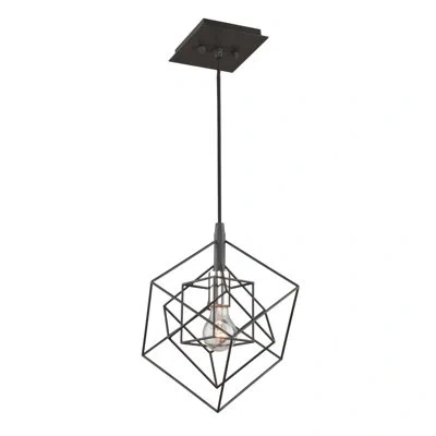 Artcraft Lighting Artistry 1 - Light Single Geometric Pendant In Polished Nickel