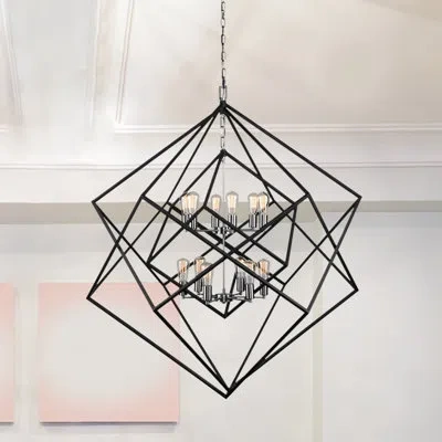 Artcraft Lighting Artistry 12 - Light Unique / Statement Geometric Chandelier In Gold