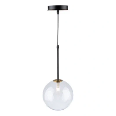 Artcraft Lighting Aurelia 1 - Light Matte Black & Brass Pendant