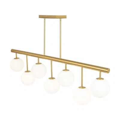 Artcraft Lighting Aurelia 7 - Light Unique Geometric Chandelier In Brass,white
