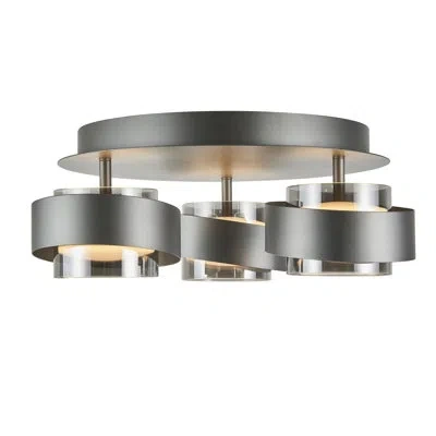 Artcraft Lighting Axis 3-light Semi Flush-mount - Graphite