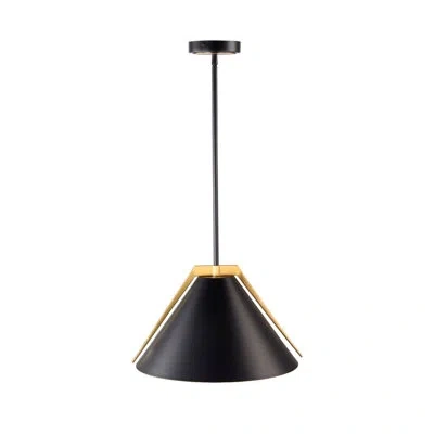 Artcraft Lighting Baltic - Pendant - 1-light - Black/brushed Brass - Iron Shade In Black,black