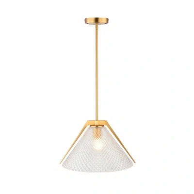 Artcraft Lighting Baltic - Pendant - 1-light - Brass/black - Glass Shade