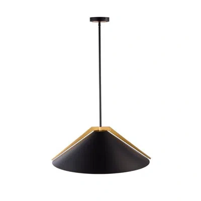 Artcraft Lighting Baltic - Pendant - 3-light - Black/brushed Brass - Iron Shade In Black,black