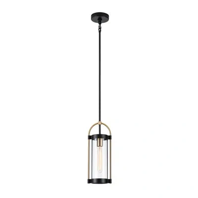 Artcraft Lighting Bonita - Pendant - Black/brushed Brass - 1-light - 6"w