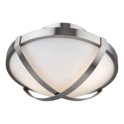 Artcraft Lighting Cara Flush Mount In Brushed Nickel