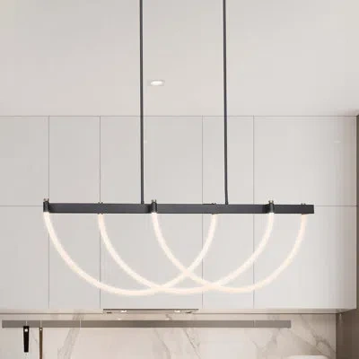 Artcraft Lighting Cascata - 3-light Island Light - Black/brushed Brass