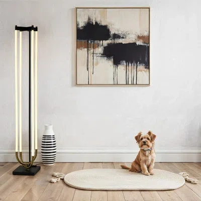 Artcraft Lighting Cascata - Integrated Led Floor Lamp - Black With Brushed Brass Finish