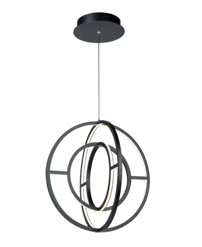 Artcraft Lighting Celestial 16" Metal Led Orb Chandelier In Black