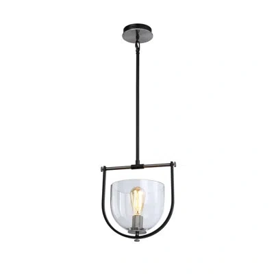 Artcraft Lighting Cheshire 1 - Light Pendant In Black & Nickel