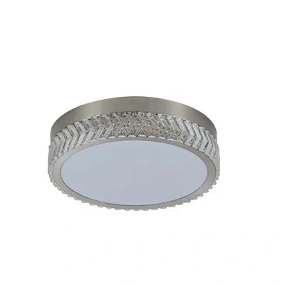 Artcraft Lighting Chevron Flush-mount - Brushed Nickel - 15.75" Dia.