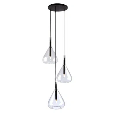 Artcraft Lighting Conic 3 Light Pendant Black