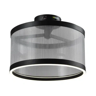 Artcraft Lighting Cora - Integrated Led Semi Flush Mount - Black Finish - Silver Shade