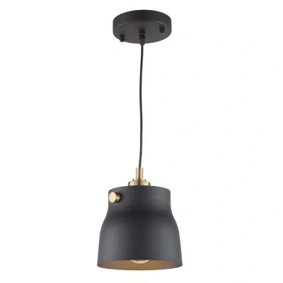 Artcraft Lighting Euro Industrial 1-light Single Bell Pendant In Matte Black