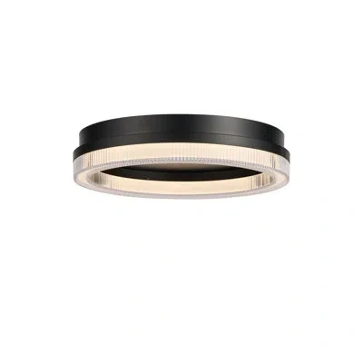 Artcraft Lighting Granados - Integrated Led Flush Mount - Black Finish - Ribbed Clear Diffuser Shade