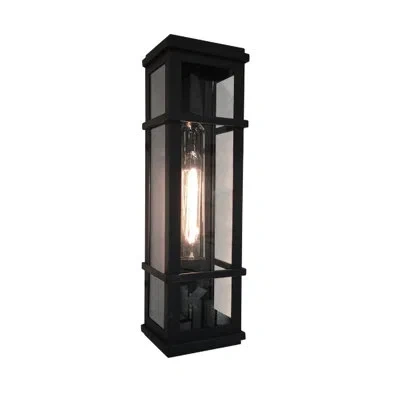 Artcraft Lighting Granger Street 1 - Bulb 20" H Transparent Glass Outdoor Wall Lantern In Black