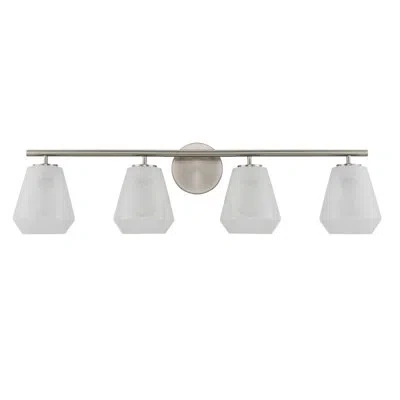 Artcraft Lighting Higgins - Bathroom Vanity - Wispy White Glassware Shade In Black