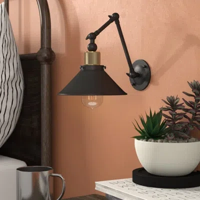 Artcraft Lighting Jersey 1-light Dimmable Black Swing Arm