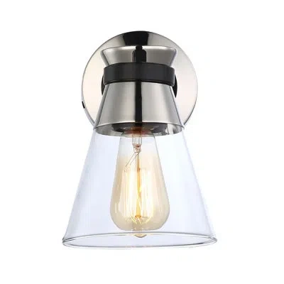 Artcraft Lighting Kanata Armed Sconce In Black,brushed Nickel