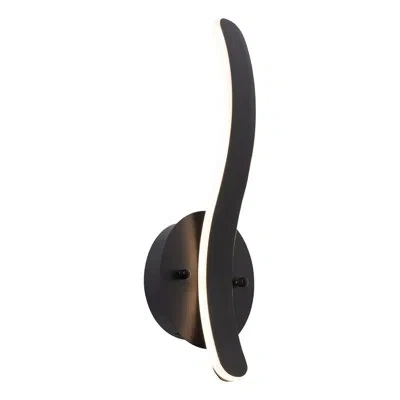 Artcraft Lighting Led Armed Sconce In Satin Black