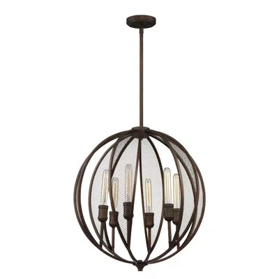 Artcraft Lighting Linden 6 - Light Unique / Statement Globe Chandelier In Bronze