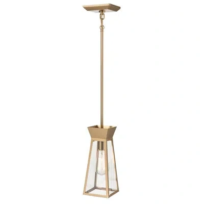 Artcraft Lighting Lucian 1 - Light Pendant In Brushed Brass