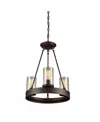 Artcraft Lighting Menlo Park Chandelier In Oil Rubbed Bronze,clear
