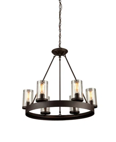 Artcraft Lighting Menlo Park Chandelier In Oil Rubbed Bronze,clear