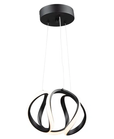 Artcraft Lighting Mira 9.5" Metal Led Pendant In Black