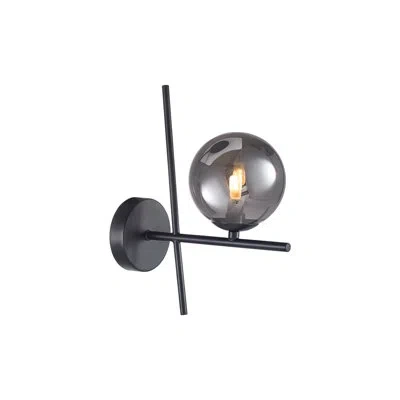 Artcraft Lighting Modena - 1-light Wall Sconce - Black In Black,smoke