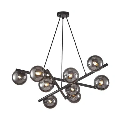 Artcraft Lighting Modena - 9-light Chandelier - In Matte Black,smoke