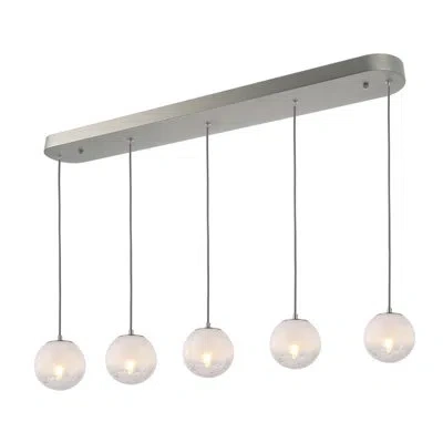 Artcraft Lighting Moonlight 5-light Linear Pendant - Satin Nickel