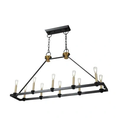 Artcraft Lighting Notting Hill - 10-light Island Light - Black/brushed Brass